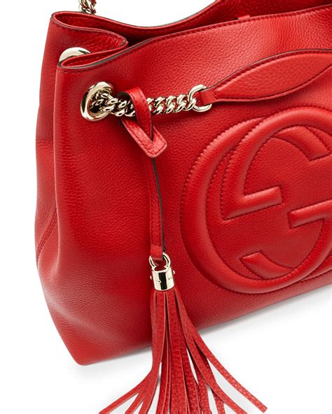 gucci soho leather chain strap tote|Gucci soho tote bag medium.